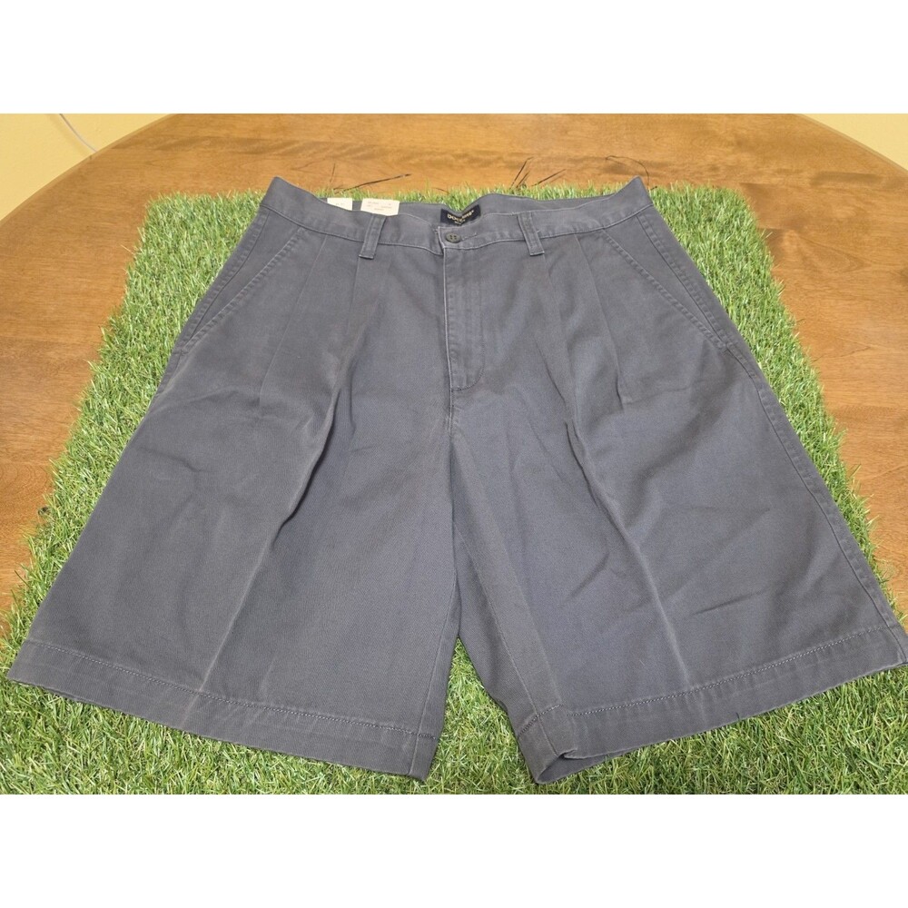 Docker’s Men’s 34x9 Cadet Shorts Gray Pleated 100% Cotton NWT 30565-6554